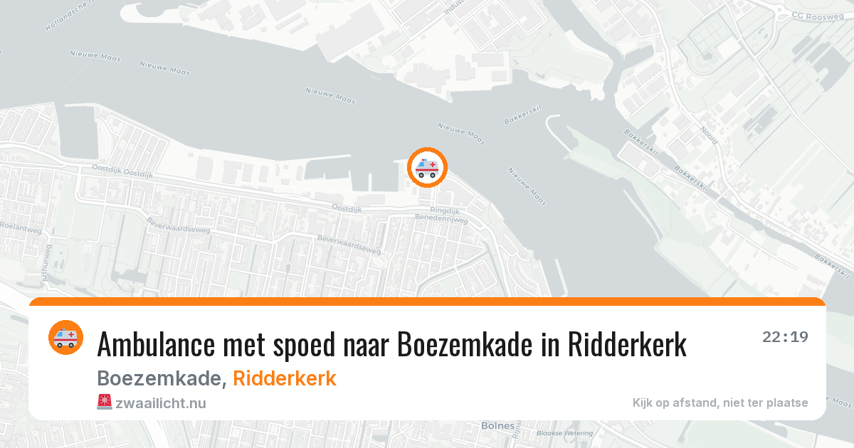 Ambulance met spoed naar Boezemkade in Ridderkerk — 13 jul 2026