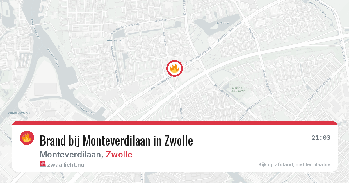 Brand bij Monteverdilaan in Zwolle — 3 jun 2026