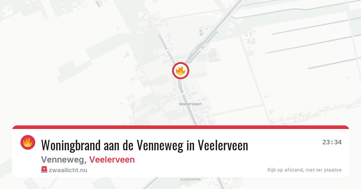 Woningbrand aan de Venneweg in Veelerveen — 2 apr 2026