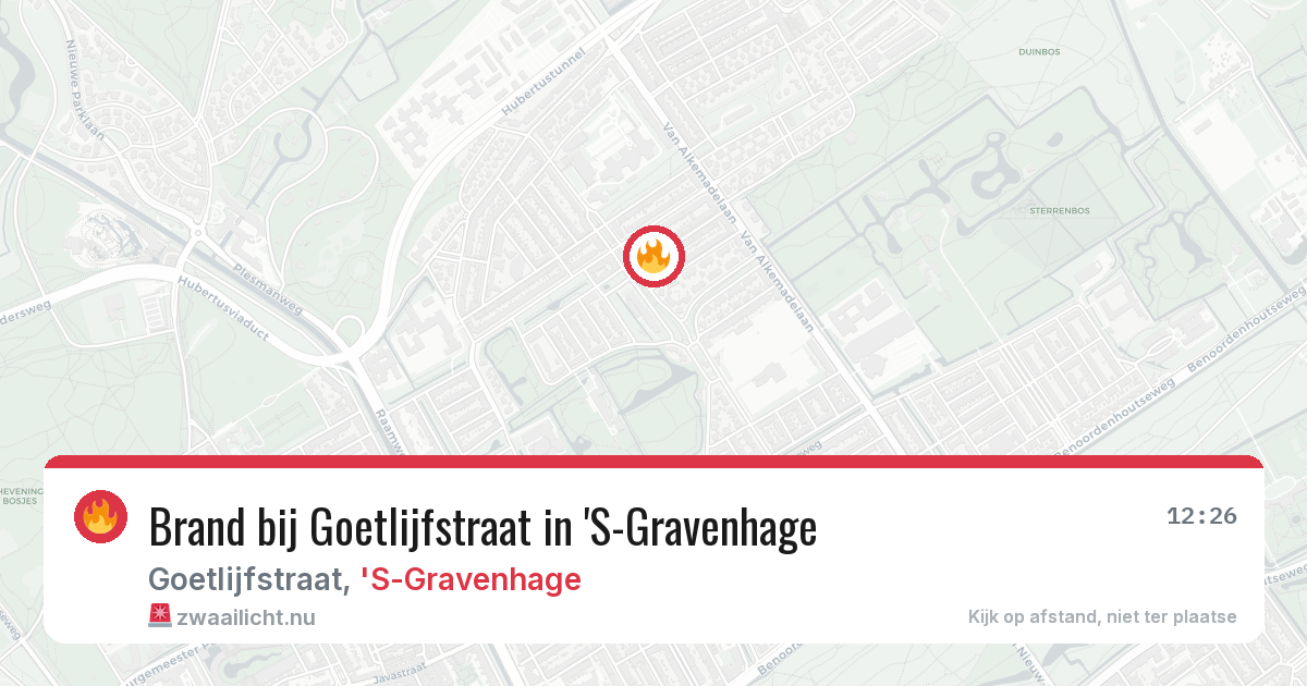 Brand bij Goetlijfstraat in 'S-Gravenhage — 31 mei 2026
