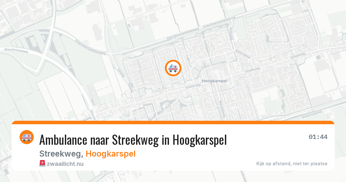 Ambulance naar Streekweg in Hoogkarspel — 12 jul 2026