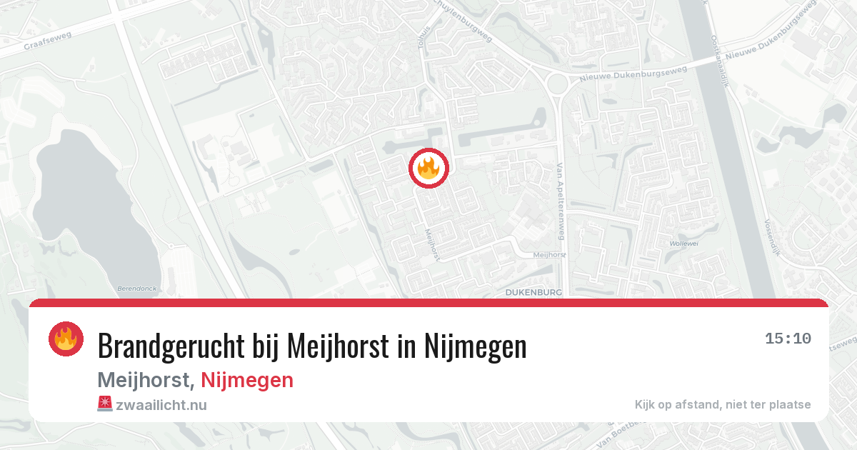 Brandgerucht bij Meijhorst in Nijmegen — 28 mei 2026