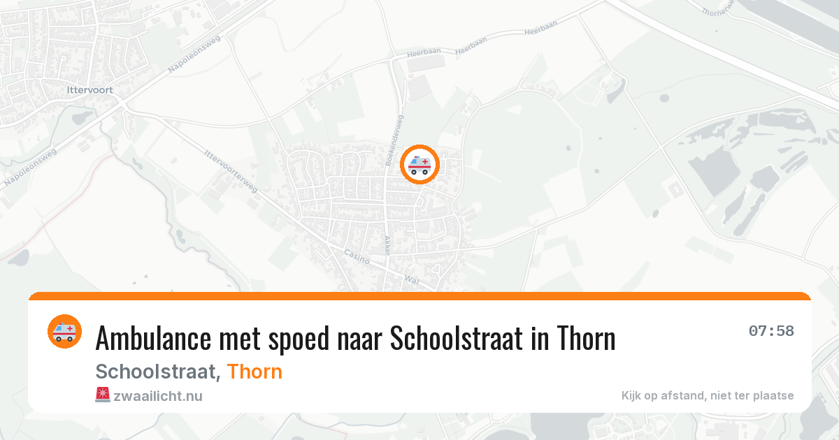 Ambulance met spoed naar Schoolstraat in Thorn — 9 mei 2026