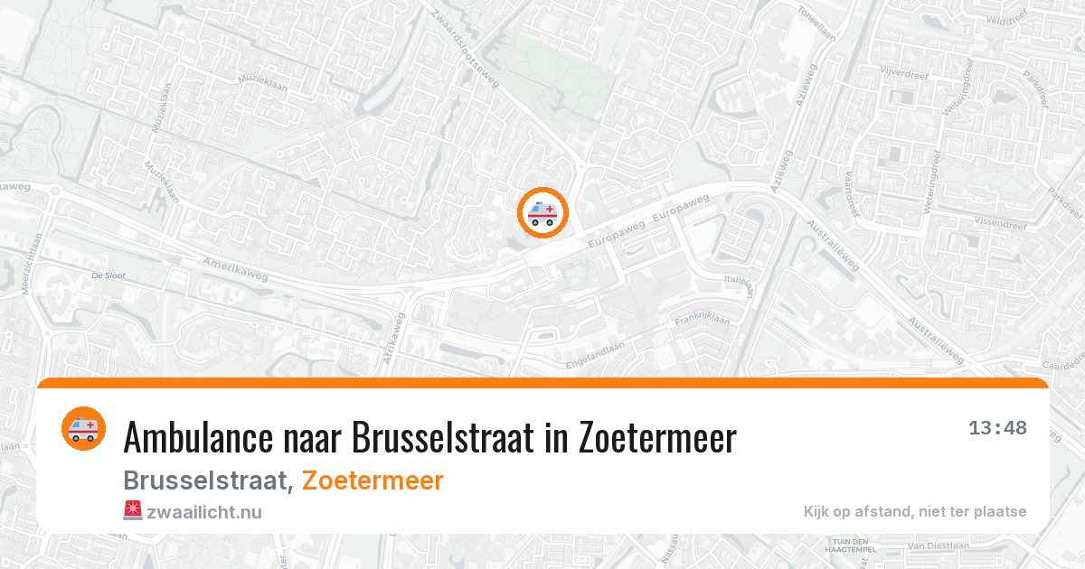 Ambulance naar Brusselstraat in Zoetermeer — 30 mrt 2026