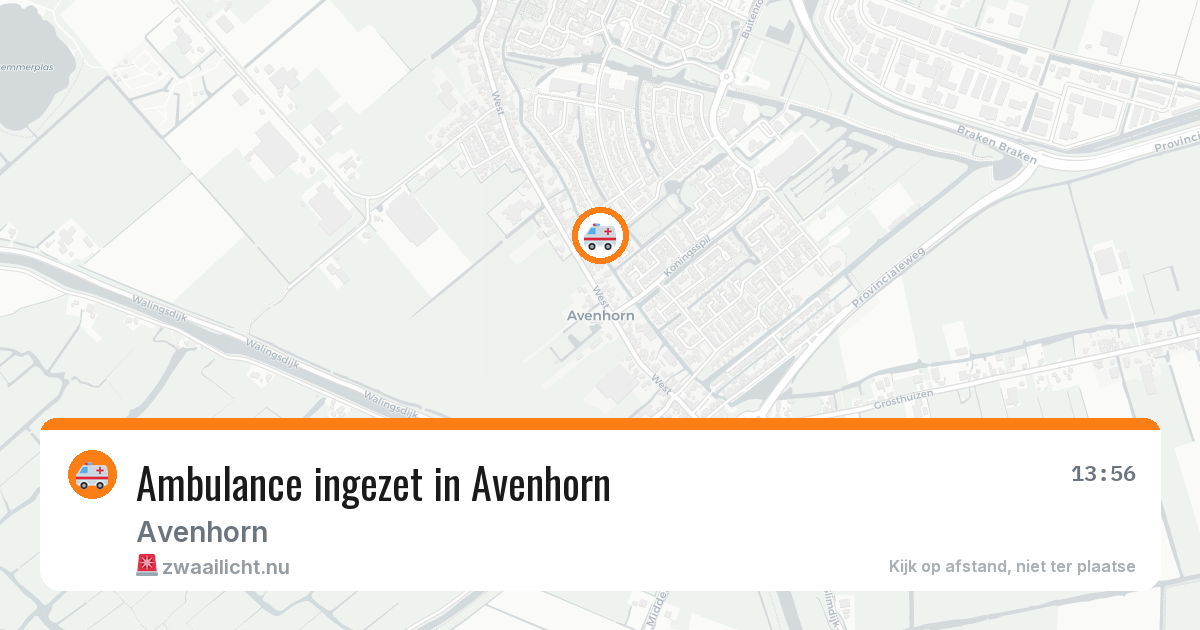 Ambulance ingezet in Avenhorn — 4 mei 2026