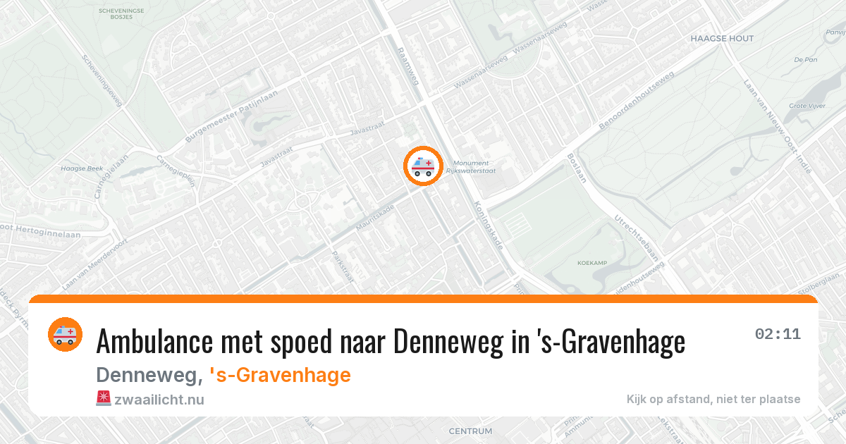 Ambulance met spoed naar Denneweg in 's-Gravenhage — 29 apr 2026