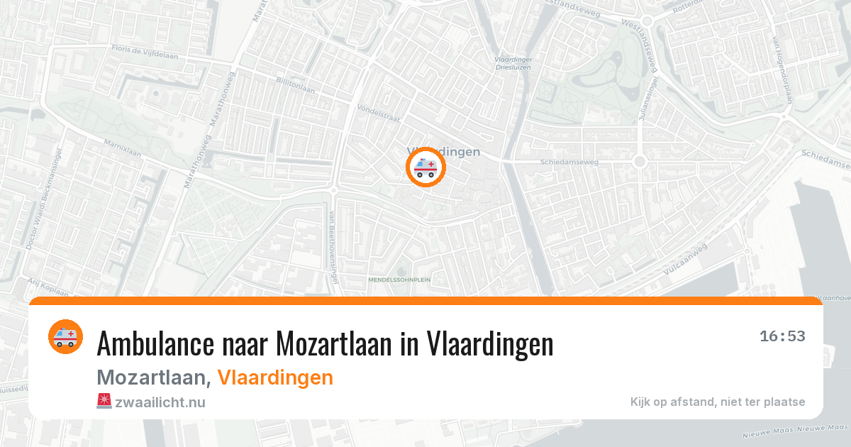 Ambulance naar Mozartlaan in Vlaardingen — 24 jul 2026