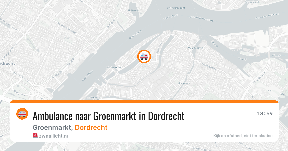 Ambulance naar Groenmarkt in Dordrecht — 11 jul 2026