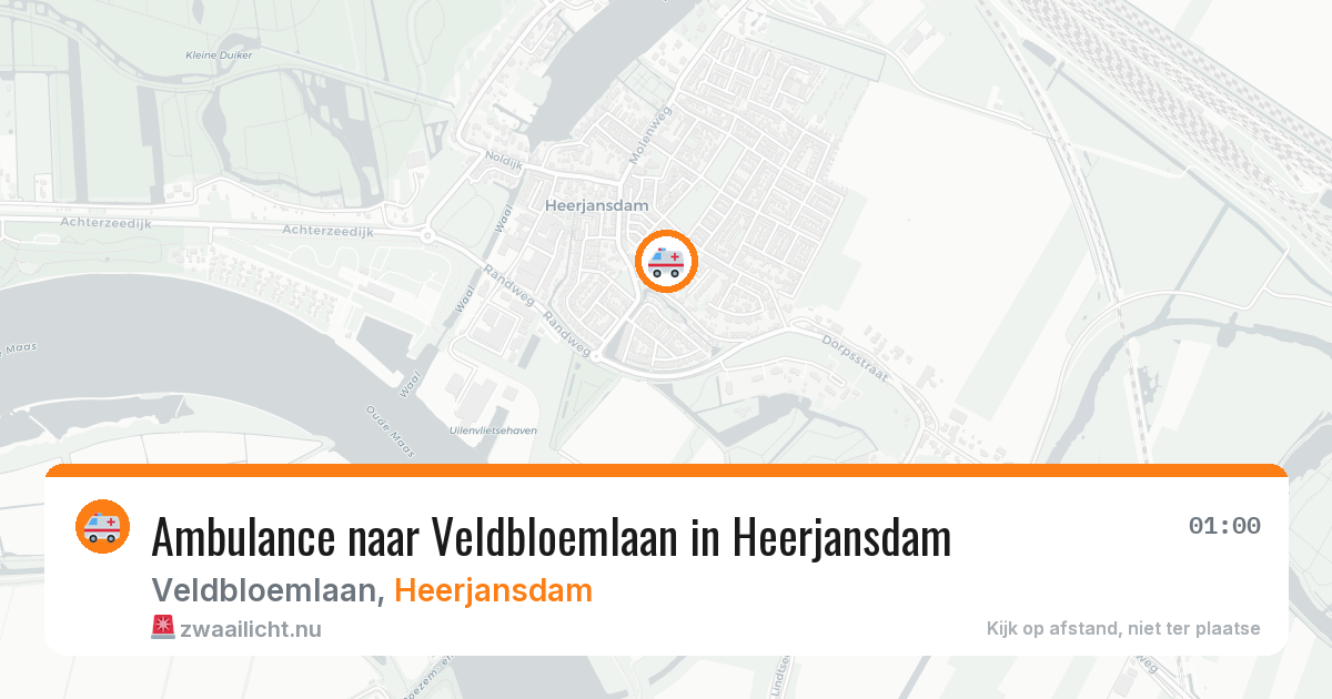Ambulance naar Veldbloemlaan in Heerjansdam — 26 mrt 2026