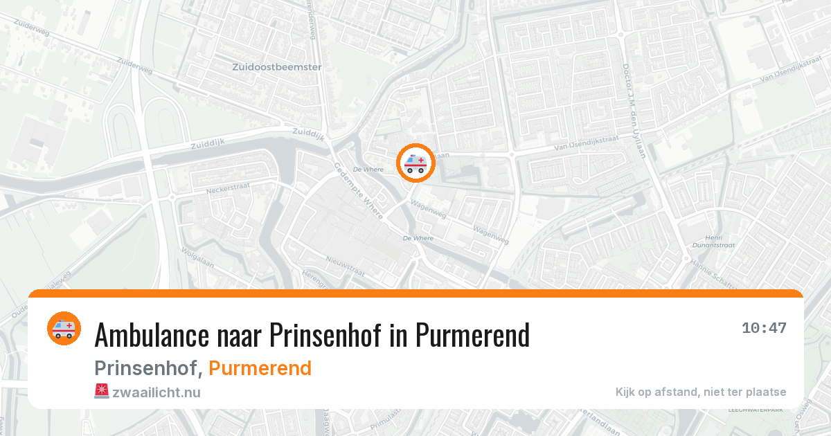 Ambulance naar Prinsenhof in Purmerend — 12 jul 2026
