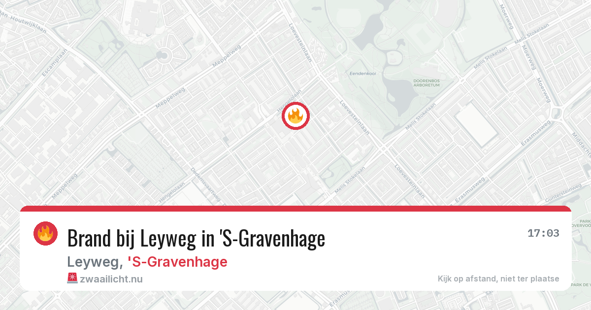 Brand bij Leyweg in 'S-Gravenhage — 3 jun 2026