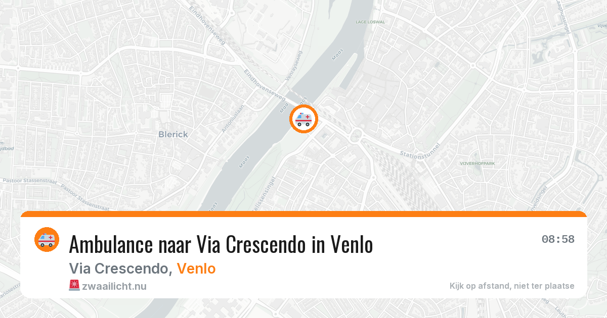 Ambulance naar Via Crescendo in Venlo — 15 jul 2026