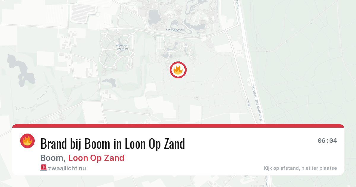 Brand bij Boom in Loon Op Zand — 25 mrt 2026