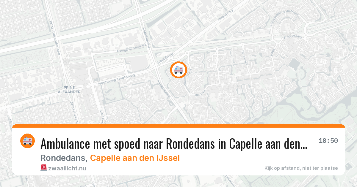 Ambulance met spoed naar Rondedans in Capelle aan den IJssel — 20 mrt 2026