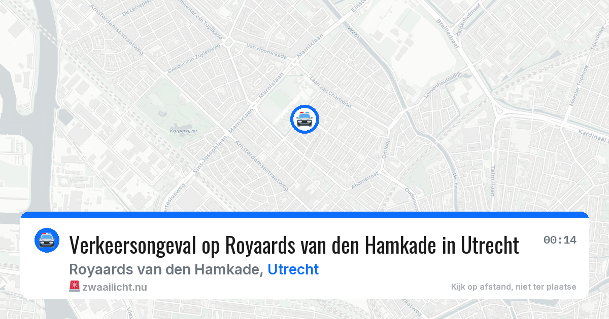 Verkeersongeval op Royaards van den Hamkade in Utrecht — 19 mrt 2026