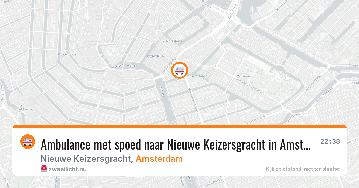 Ambulance met spoed naar Nieuwe Keizersgracht in Amsterdam — 25 mrt 2026