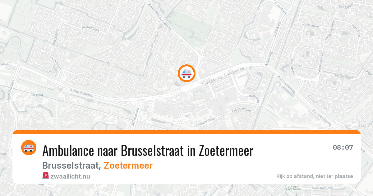 Ambulance naar Brusselstraat in Zoetermeer — 17 mrt 2026