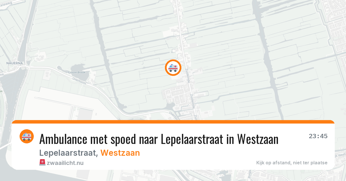 Ambulance met spoed naar Lepelaarstraat in Westzaan — 8 jul 2026
