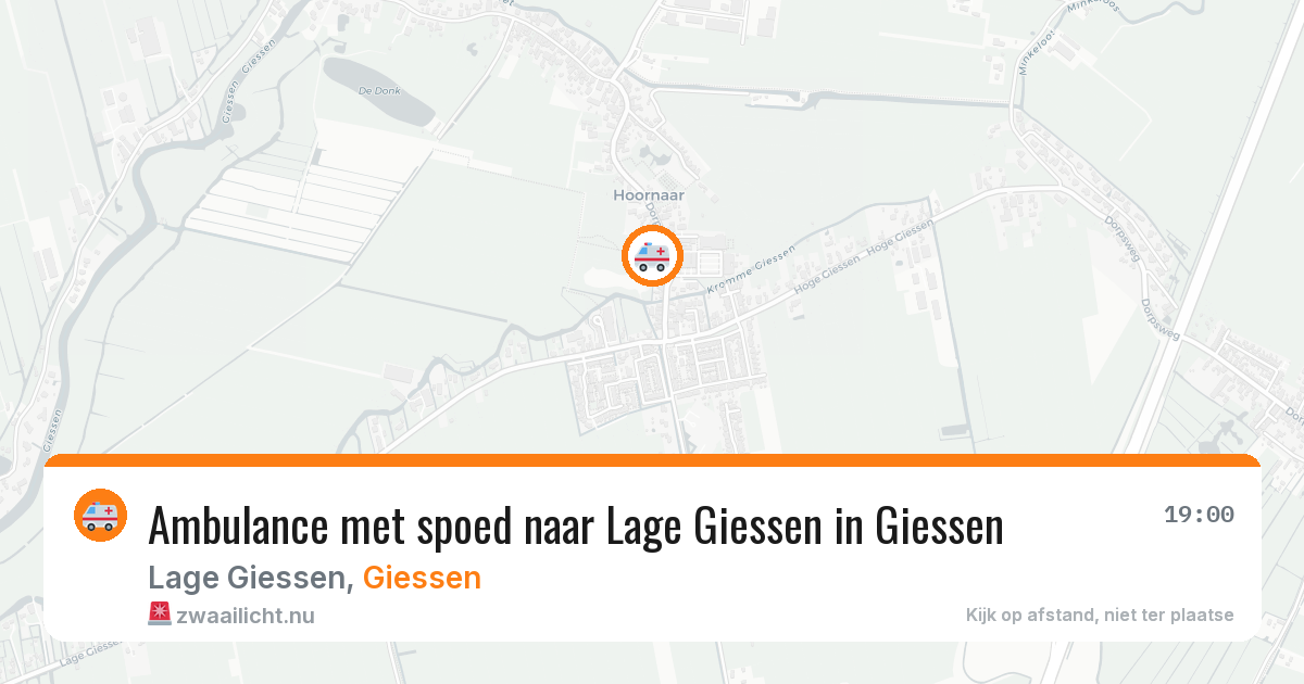 Ambulance met spoed naar Lage Giessen in Giessen — 25 mei 2026