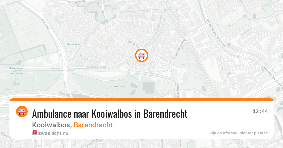 Ambulance naar Kooiwalbos in Barendrecht — 12 jul 2026