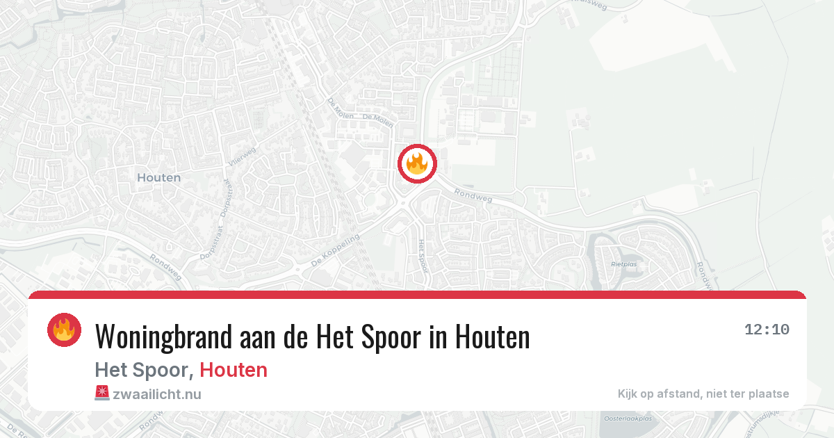 Woningbrand aan de Het Spoor in Houten — 1 apr 2026