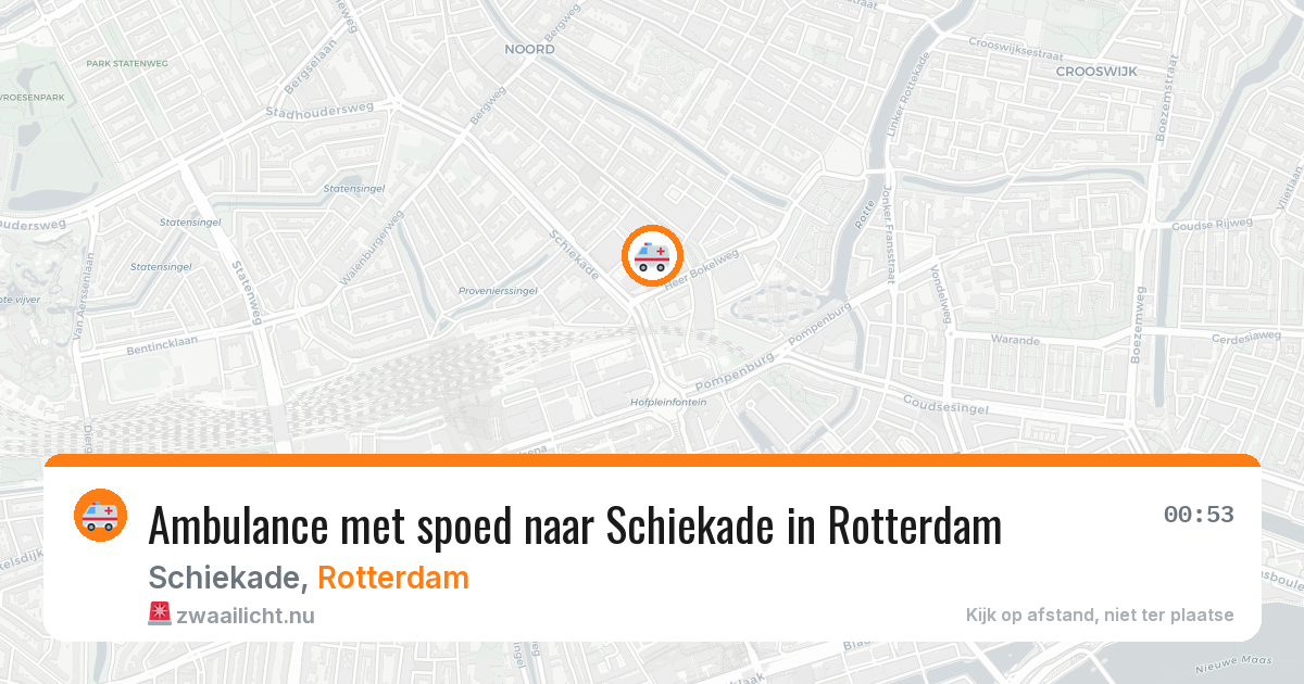 Ambulance met spoed naar Schiekade in Rotterdam — 26 jul 2026