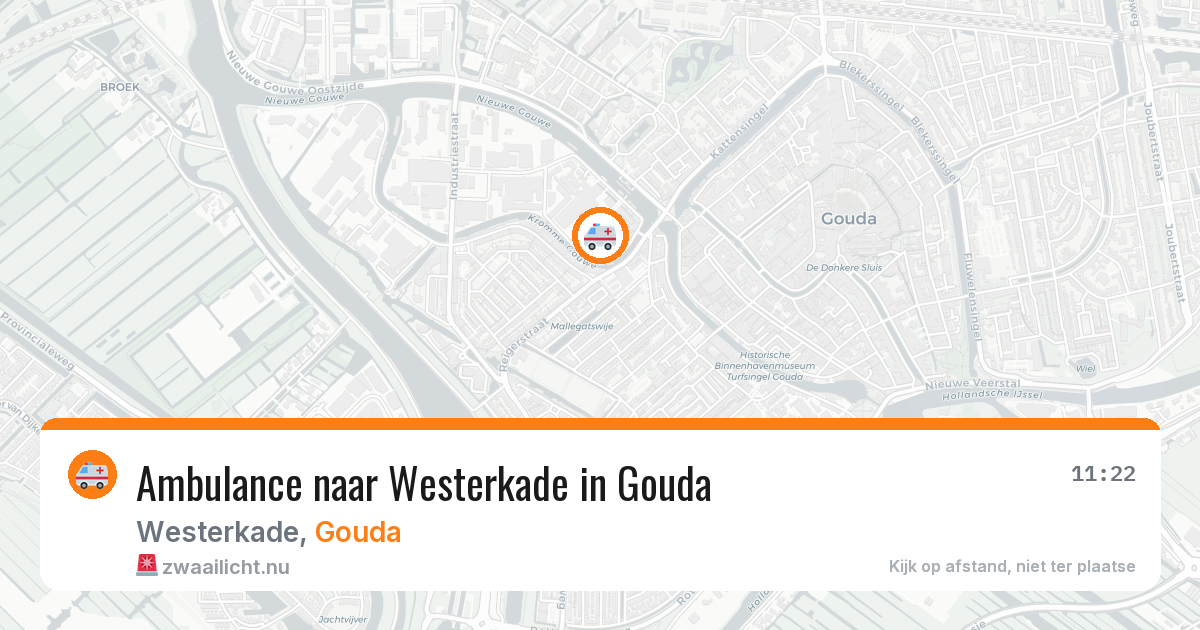 Ambulance naar Westerkade in Gouda — 15 jul 2026