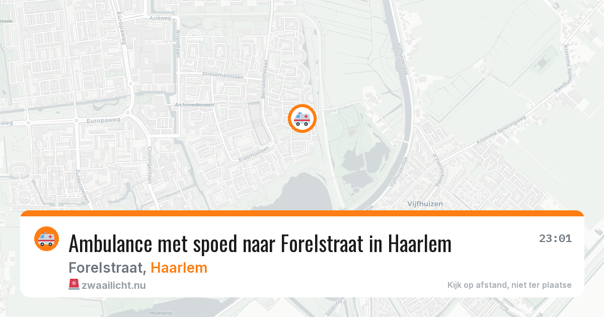 Ambulance met spoed naar Forelstraat in Haarlem — 12 jul 2026