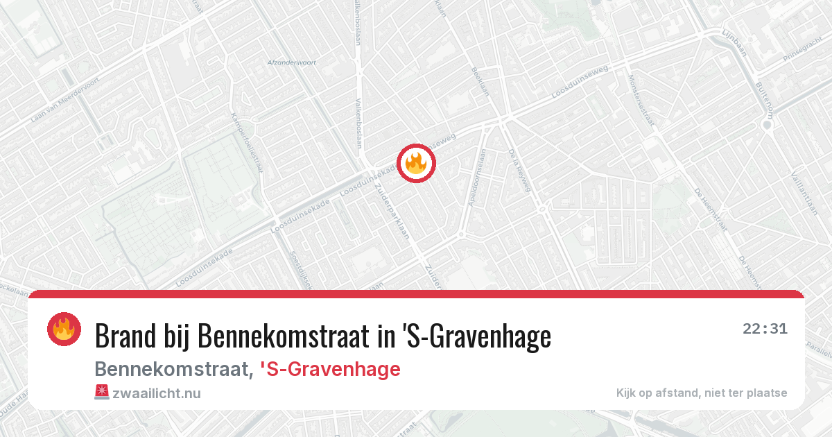 Brand bij Bennekomstraat in 'S-Gravenhage — 1 jun 2026