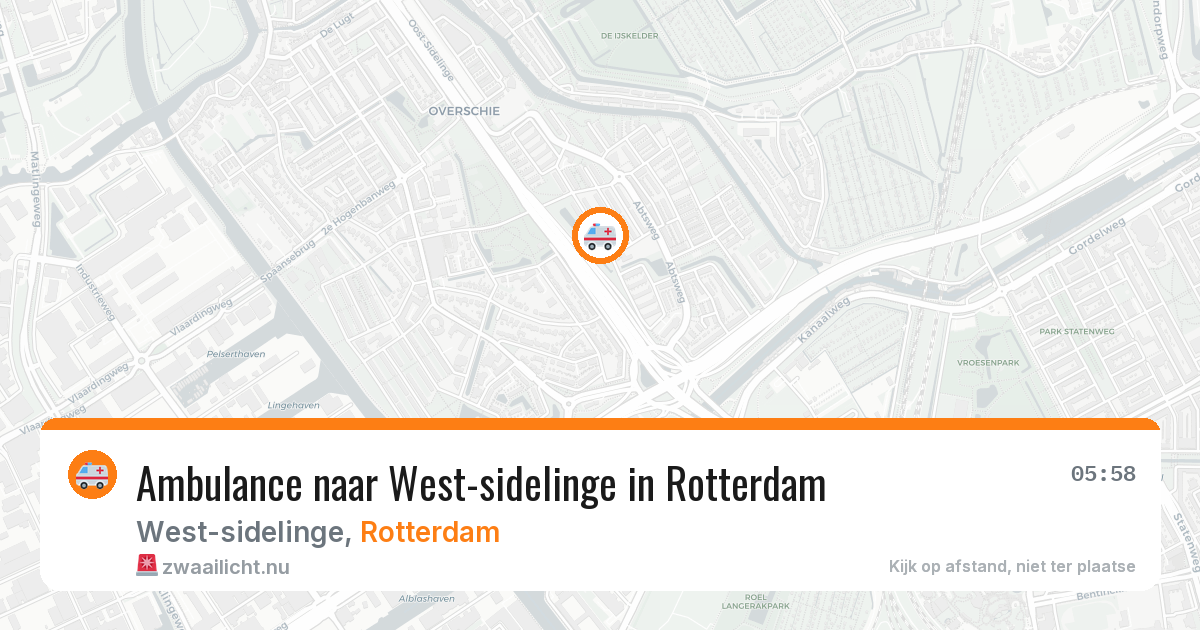 Ambulance naar West-sidelinge in Rotterdam — 20 jul 2026