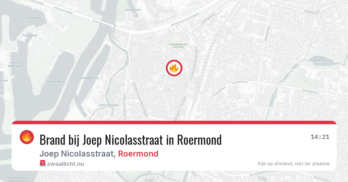 Brand bij Joep Nicolasstraat in Roermond — 23 jul 2026