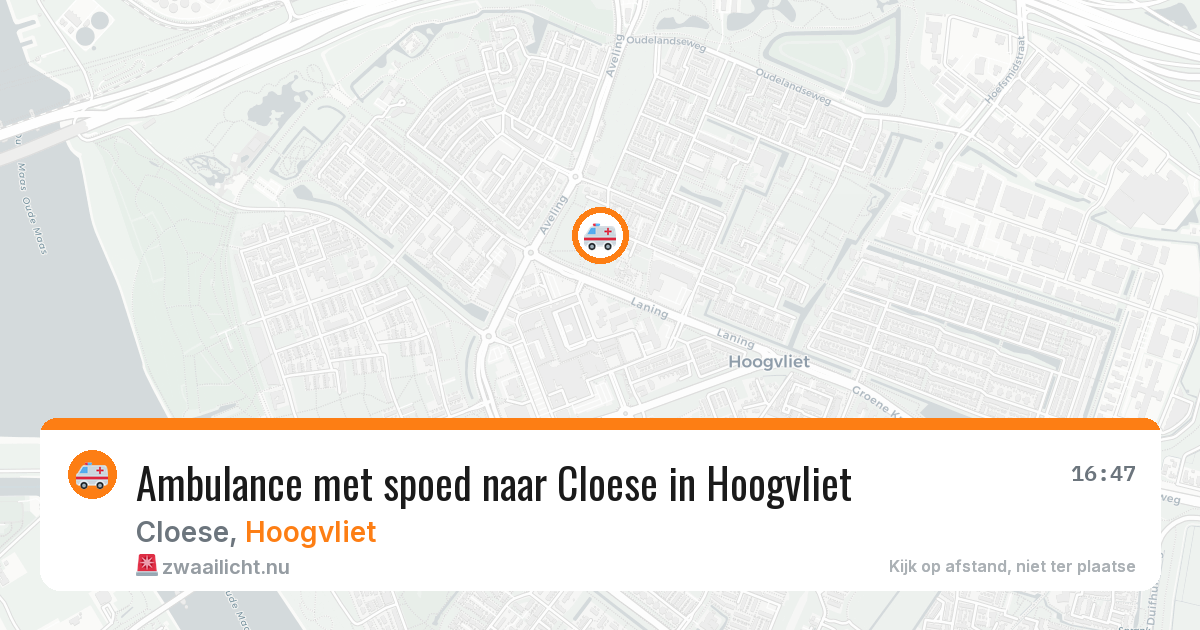 Ambulance met spoed naar Cloese in Hoogvliet — 31 mrt 2026
