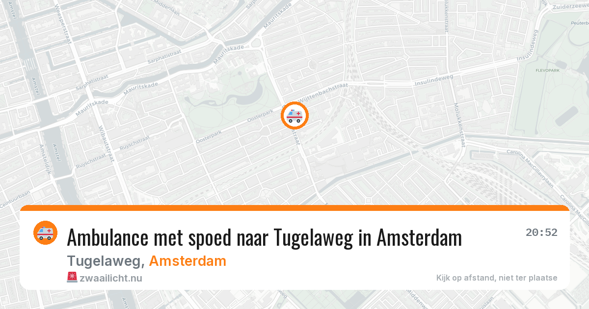 Ambulance met spoed naar Tugelaweg in Amsterdam — 1 jun 2026