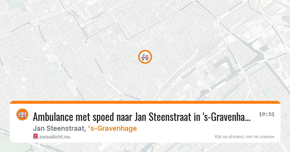 Ambulance met spoed naar Jan Steenstraat in 's-Gravenhage — 10 apr 2026