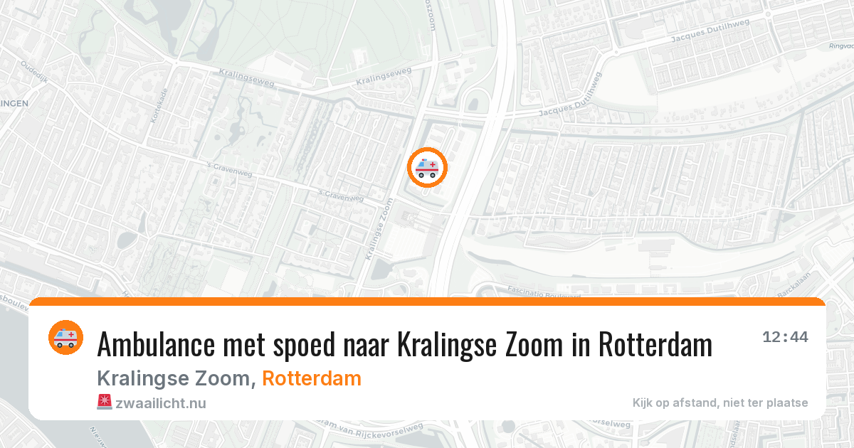 Ambulance met spoed naar Kralingse Zoom in Rotterdam — 23 mrt 2026