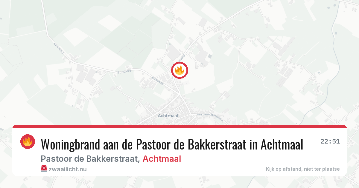 Woningbrand aan de Pastoor de Bakkerstraat in Achtmaal — 11 mrt 2026
