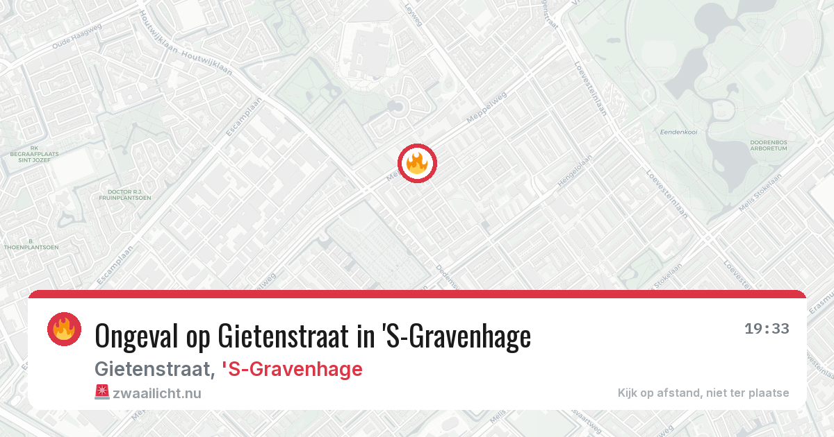 Ongeval op Gietenstraat in 'S-Gravenhage — 6 jun 2026