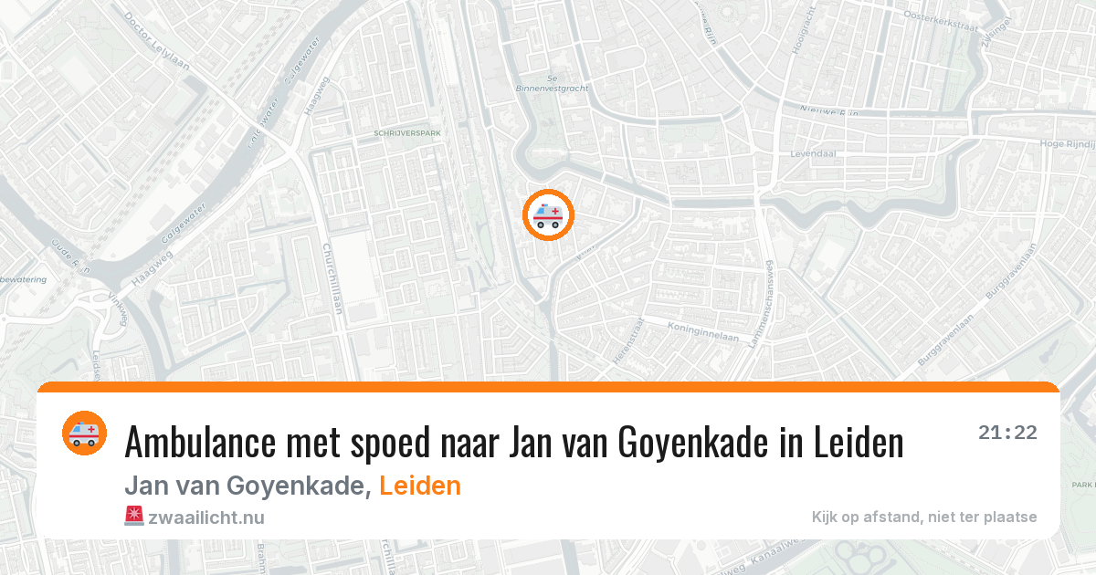 Ambulance met spoed naar Jan van Goyenkade in Leiden — 19 jul 2026