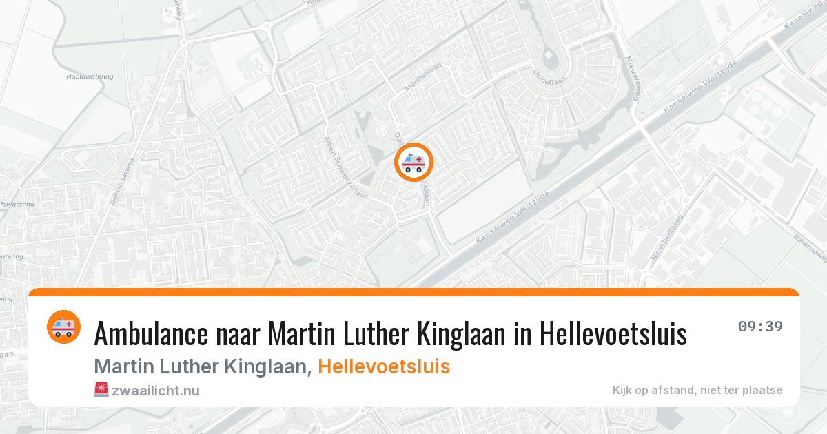 Ambulance naar Martin Luther Kinglaan in Hellevoetsluis — 22 mei 2026