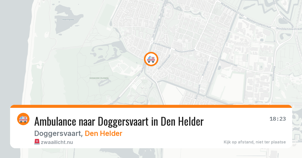 Ambulance naar Doggersvaart in Den Helder — 31 mei 2026