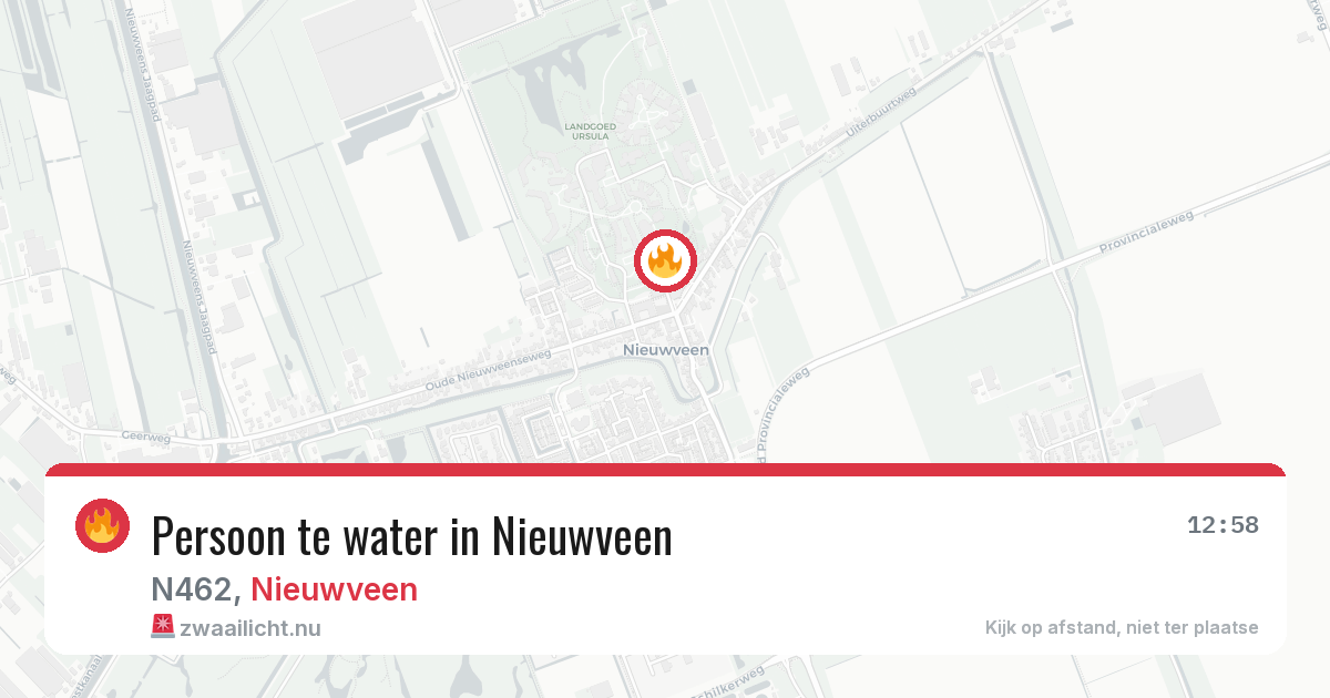 Persoon te water in Nieuwveen — 16 jul 2026