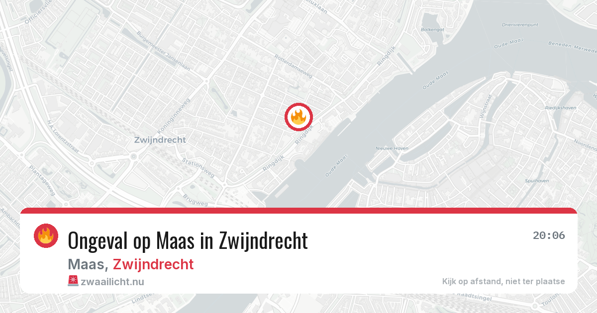 Ongeval op Maas in Zwijndrecht — 11 jul 2026