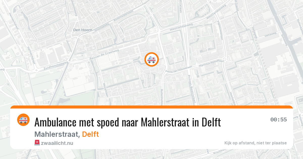 Ambulance met spoed naar Mahlerstraat in Delft — 23 jan 2026