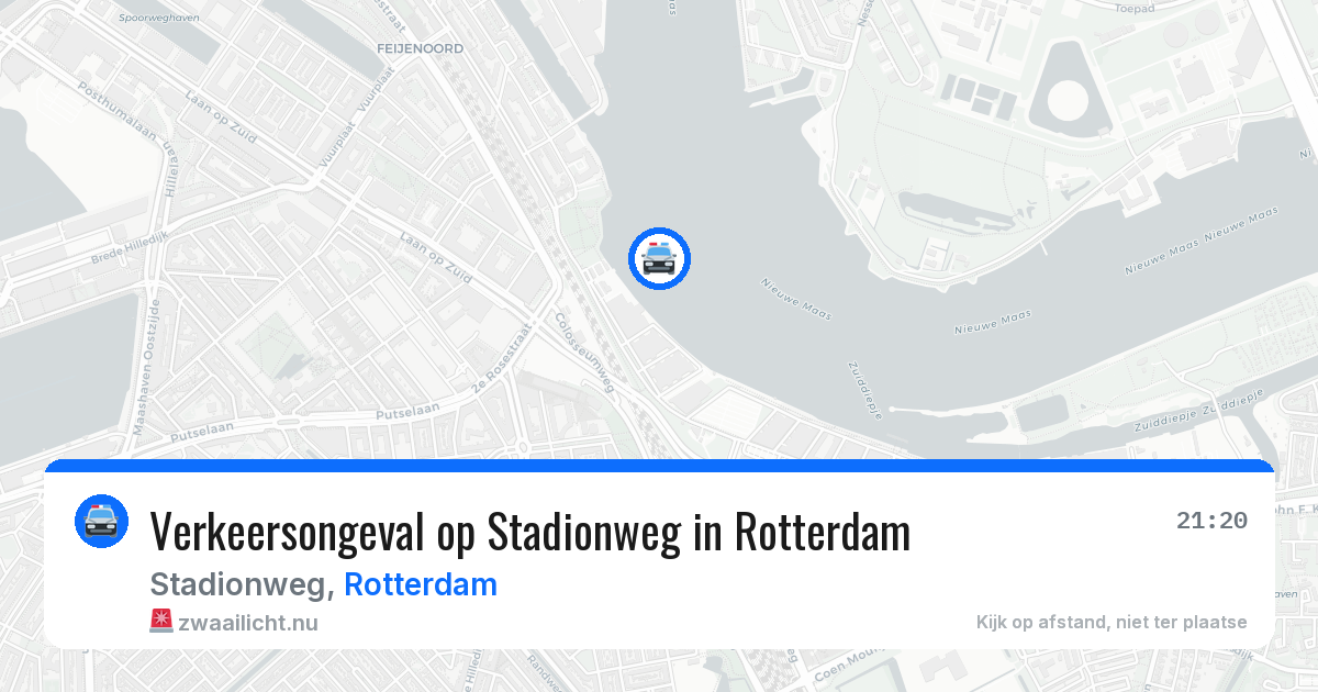 Verkeersongeval op Stadionweg in Rotterdam — 18 mrt 2026