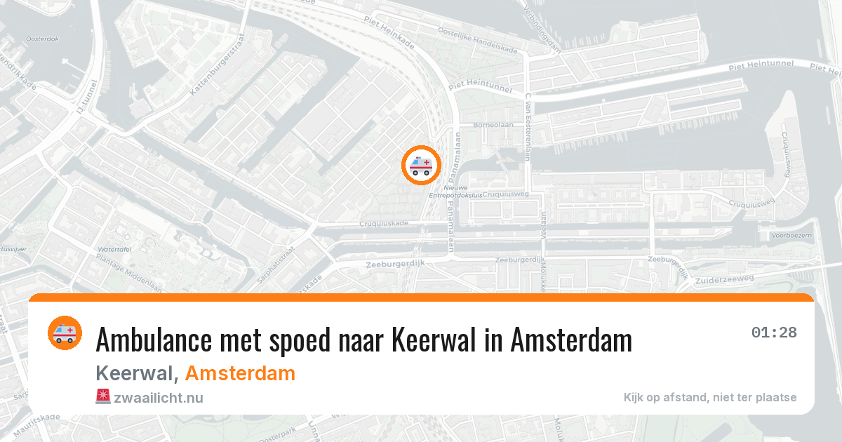 Ambulance met spoed naar Keerwal in Amsterdam — 23 mei 2026