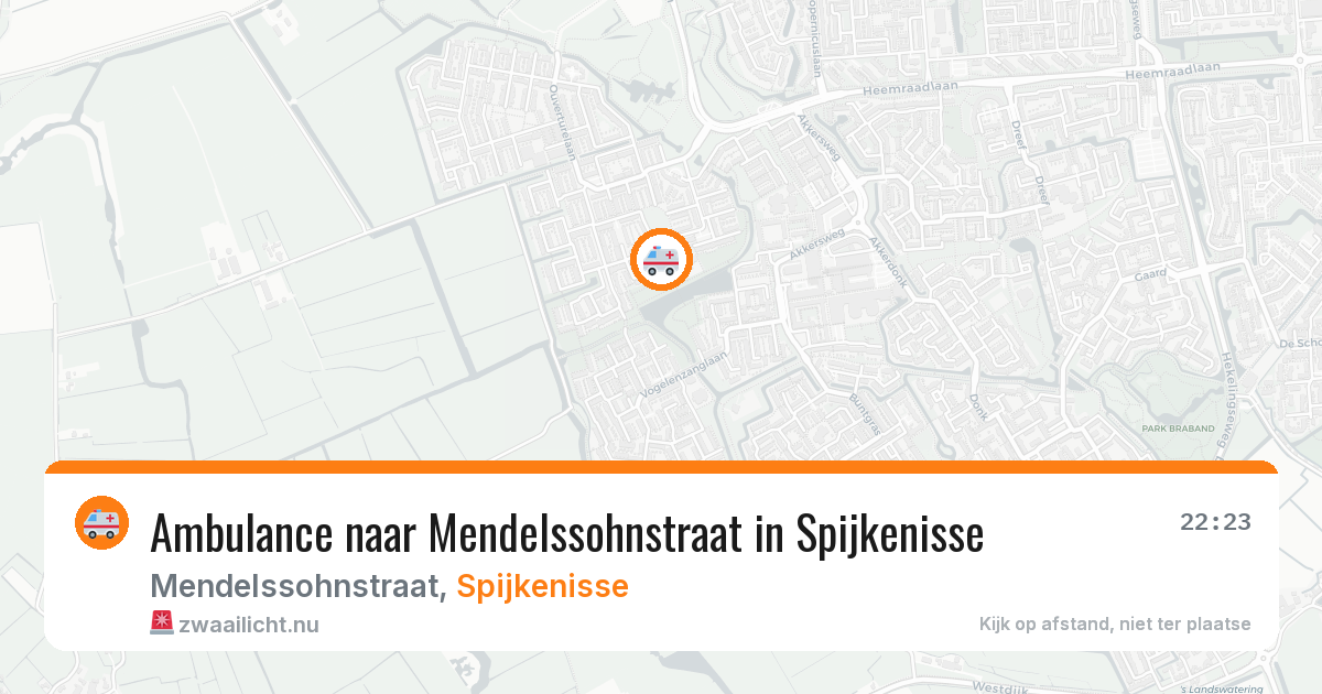Ambulance naar Mendelssohnstraat in Spijkenisse — 21 jul 2026
