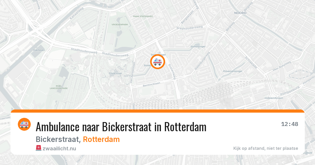 Ambulance naar Bickerstraat in Rotterdam — 21 mrt 2026