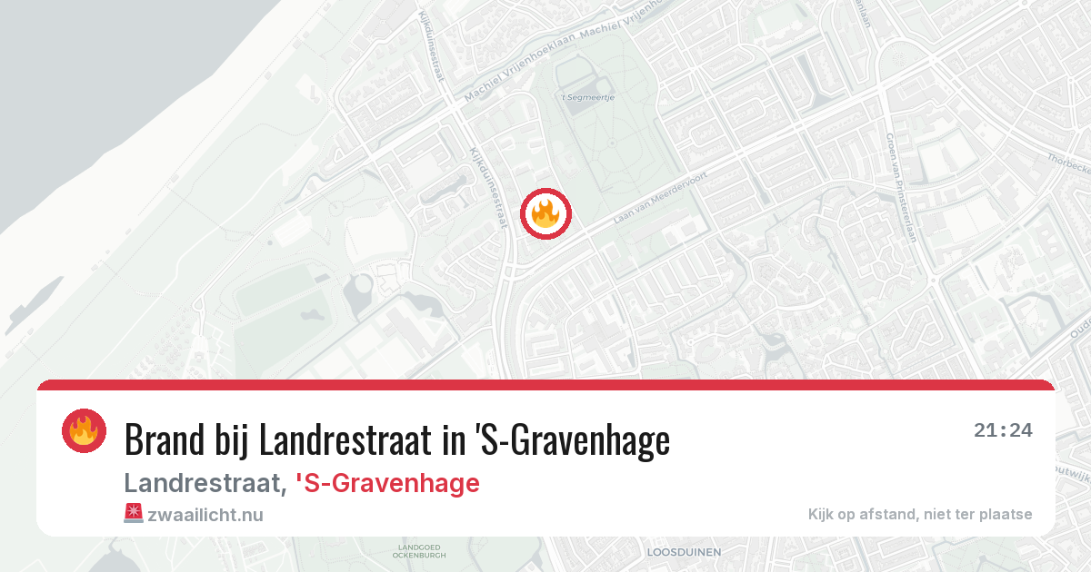 Brand bij Landrestraat in 'S-Gravenhage — 25 mei 2026