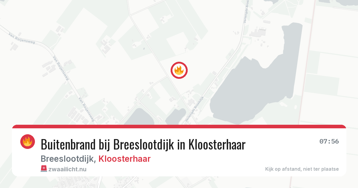 Buitenbrand bij Breeslootdijk in Kloosterhaar — 19 jul 2026