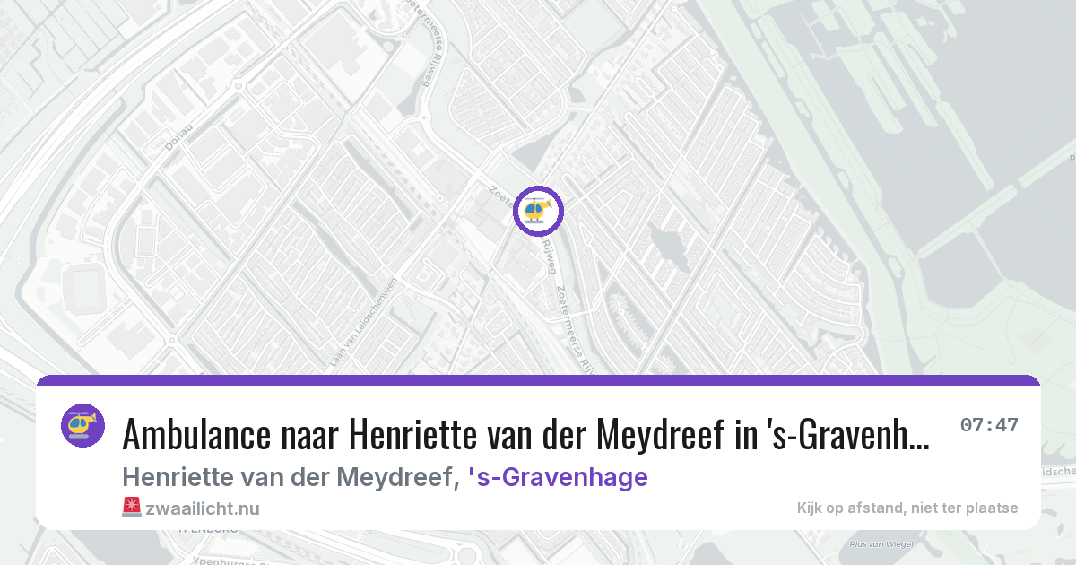 Ambulance naar Henriette van der Meydreef in 's-Gravenhage — 22 jul 2026
